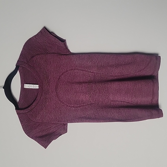 NEW Lululemon Sz 2 Swiftly Tech Short Sleeve Crew Neck Shirt Top Purple Mauve - Picture 3 of 10